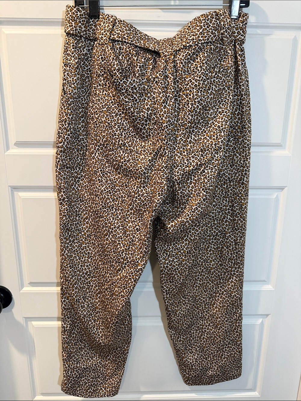 Banana Republic "NEW" Leopard Print Tie Waist Tencel Jogger Utility Pants Medium - Picture 6 of 6